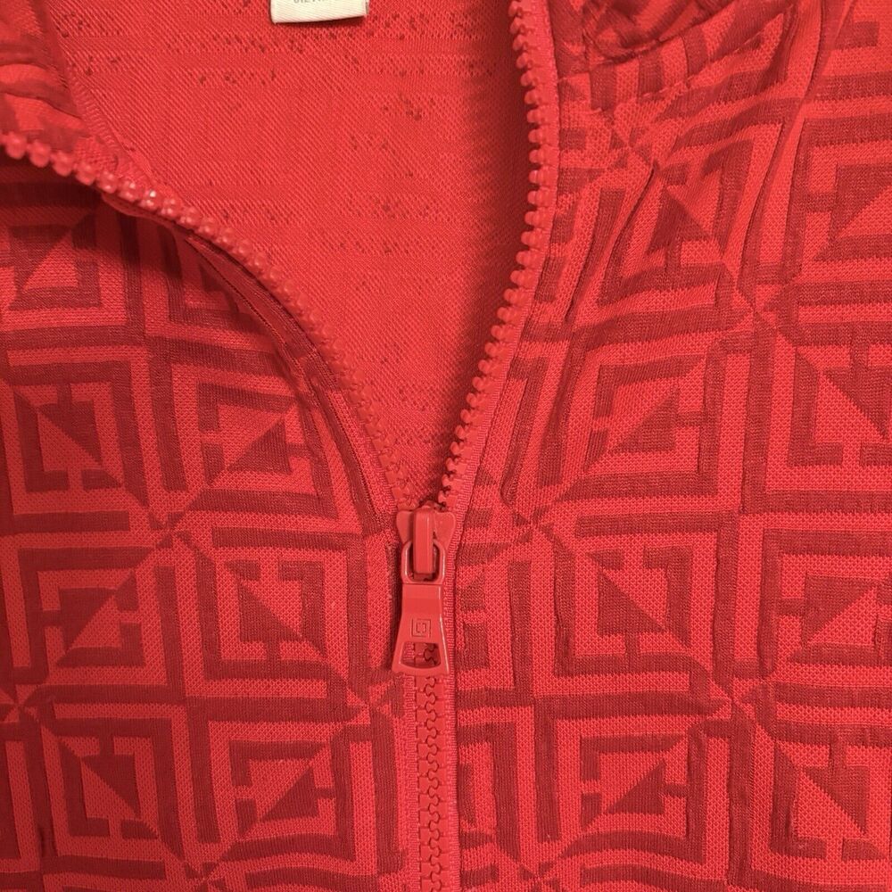 Liz‎ Clairborne Red Athletic  Full Zip-up Jacket XL -cottage Core Comfort